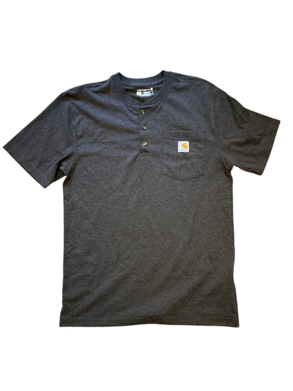 Carhartt Men's Heavyweight Loose Fit Short-Sleeve Pocket Henley T-Shirt SZ S